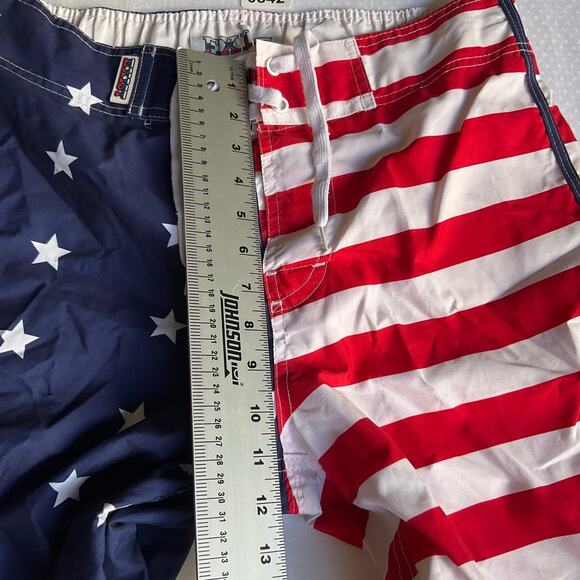 Exist Men Swim Trunks, size M, American Flag Red & Blue - Picture 5 of 10
